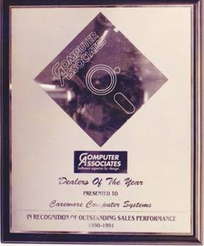 CA-ACCPAC Award Malaysia Top 1 Partner 1990-1991