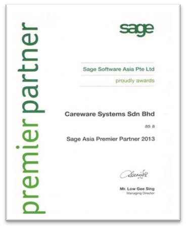 Sage Asia Premier Partner 2013